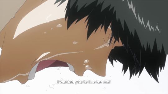 Kaneki, screaming: 'I wanted you to live for me!'