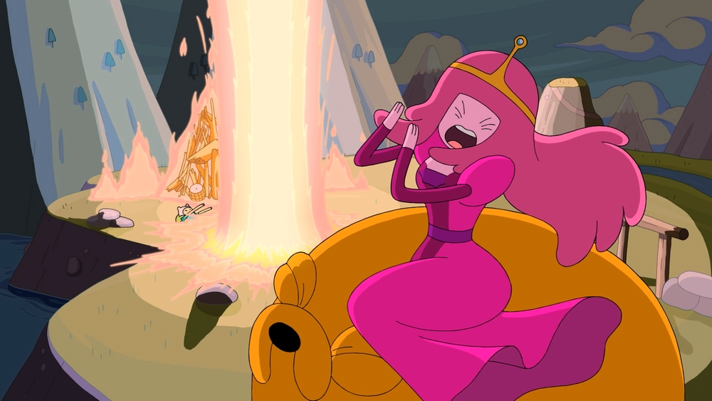 After being kissed, Flame Princess turns into a bright pillar of fire causing the rest of the scene to become underexposed.
