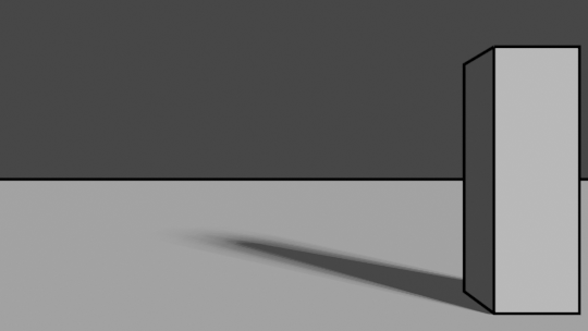 Animation of a cuboid translating across the screen in perspective.
