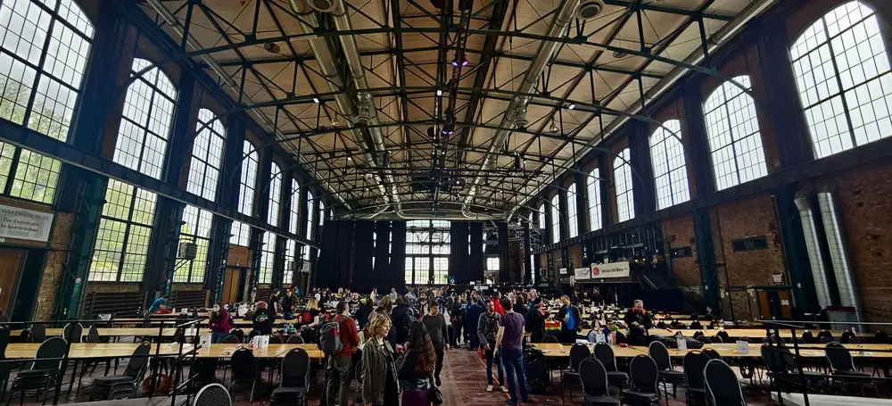 The E-Werk with the curtains open to let in daylight.