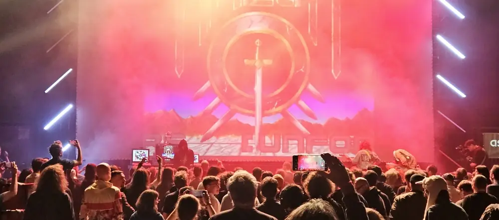 Master Boot Record playing in front of a demo graphic of a sword.