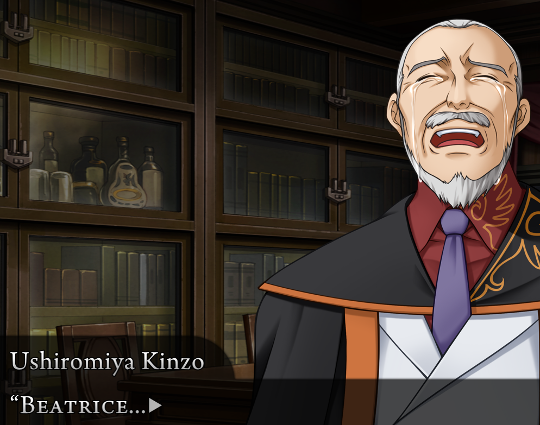 Kinzo as usual saying “BEATRICE…”