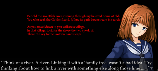 Eva Beatrice: Think of a river. A river. Linking it with a ‘family tree’ wasn’t a bad idea. Try thinking about how to link a river with something else along those lines……