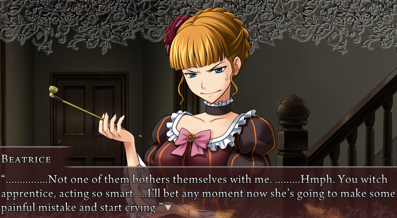 Beato: ...............Not one of them bothers themselves wiht me. .........Hmph. You witch apprentice, acting so smart. ...I'll bet any moment now she's going to make some painful mistake and start crying.