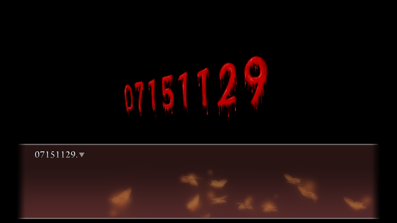 The number 07151129 in red blood like text with drips, and the same number in the description box.