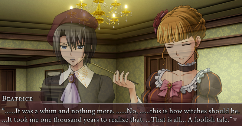 Beato: ......It was a whim and nothing more. ......No, ......this is how witches should be. ...It took me one thousand years to realize that. ...That is all... A foolish tale.