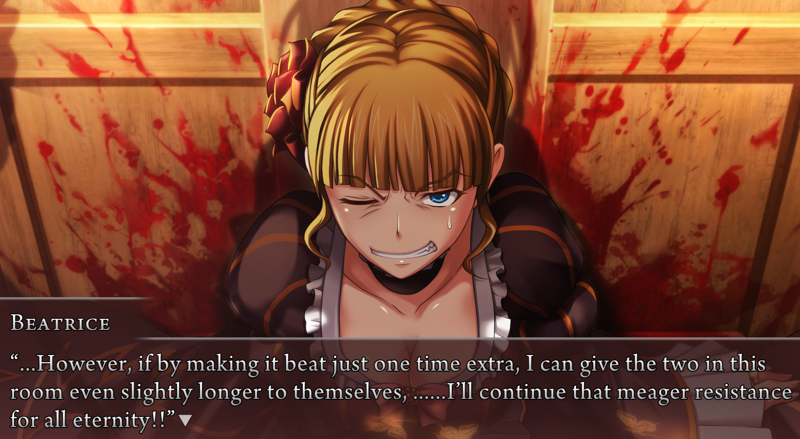 Beato: ...However, if by making it beat just one time extra, I can give the two in this room even slightly longer to themselves, ......I'll continue that meager resistance for all eternity!!