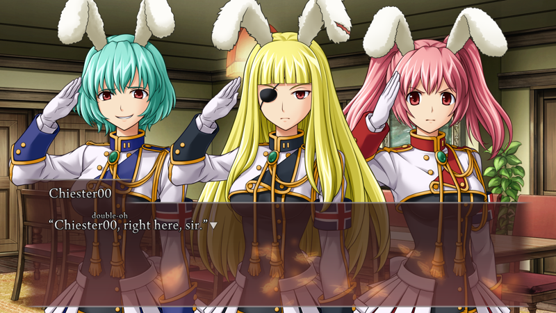 Three bunny girls. Two are the familiar Chiester45 and Chester410; there is also a new Chiester00 with long blonde hair and straight-cut bangs.