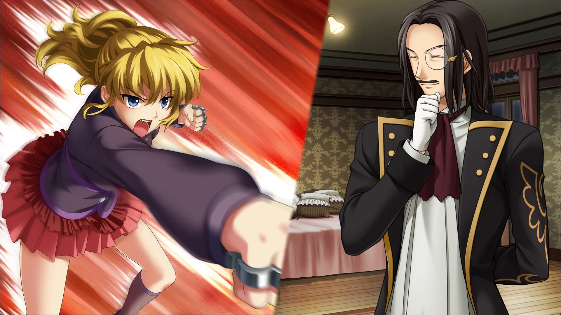 Jessica swings her knuckledusters at Ronove.