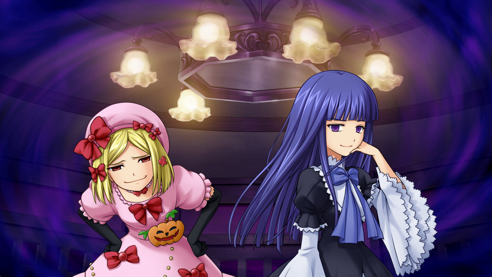 Bernkastel and Lambdadelta look at the camera with mocking pity.