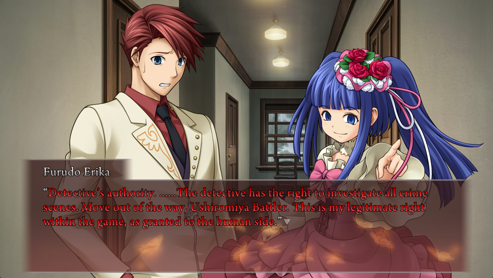 Erika speaks in red. See below.