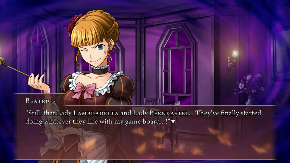 Beatrice: Still, that Lady Lambdadelta and Lady Bernkastel... They've finally started doing whatever they like with my game board...!