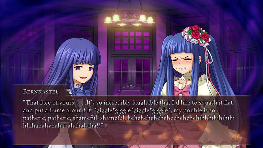 That face of yours. ......It's so incredibly laughable that I'd like to squash it flat and put a frame around it. *giggle*giggle*giggle*giggle*, my double is so...pathetic, pathetic, shameful, shameful, heheheheheheheehehehehihhhihihihihihhihahahyhahahahahahaha!!